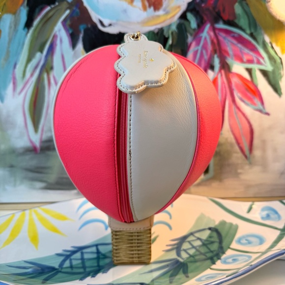 Rare Preloved Kate Spade Novelty Hot Air Balloon Wristlet bag + coin purse - Picture 3 of 16